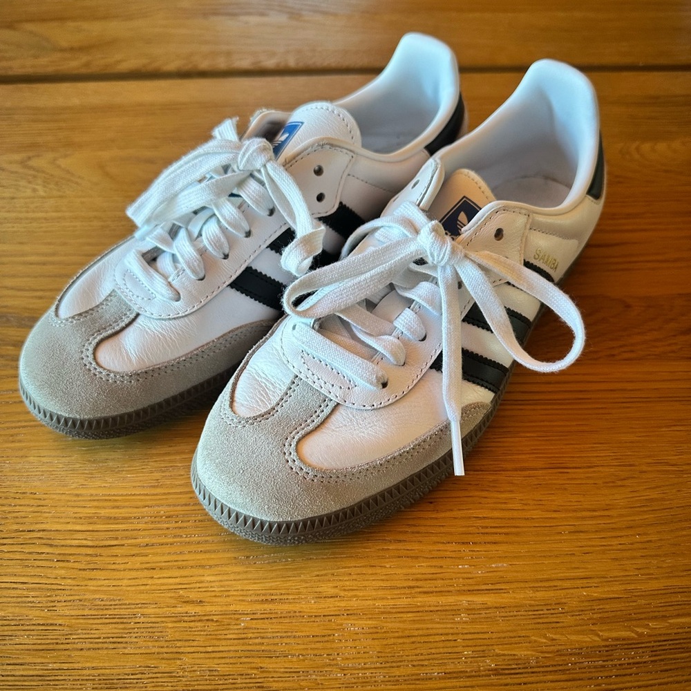 Adidas Sambas White and Black Sneakers